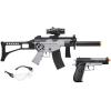 imageGame Face GFRPKTG Ghost Affliction FullAuto Airsoft Rifle And SpringPowered Pistol Kit GreyBlack