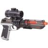 imageGame Face GFM39PGS Ghost Mayhem SpringPowered Single Shot Pistol with Red Dot Scope GreySmoke