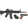 imageGame FaceGameFace ASP311CDK Stinger SpringPowered Single Shot Airsoft Pistol Challenge Kit with 2 Pistols Target and BBS ClearBlackBlack