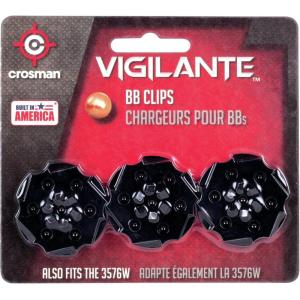 imageCrosman 408T Vigilante BB Revolver Magazine Clips 6 Round Black 3 Count Pack of 1
