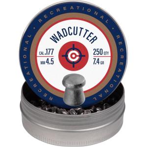 imageCrosman 6177 177Caliber 74Grain FlatNose Wadcutter Pellets 250CountOne Size