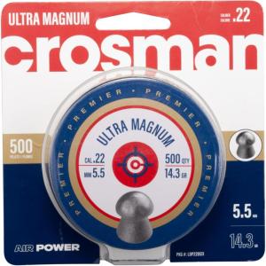 imageCrosmanCrosman Domed Premier Pellets 022Calibre 500 CountGrey